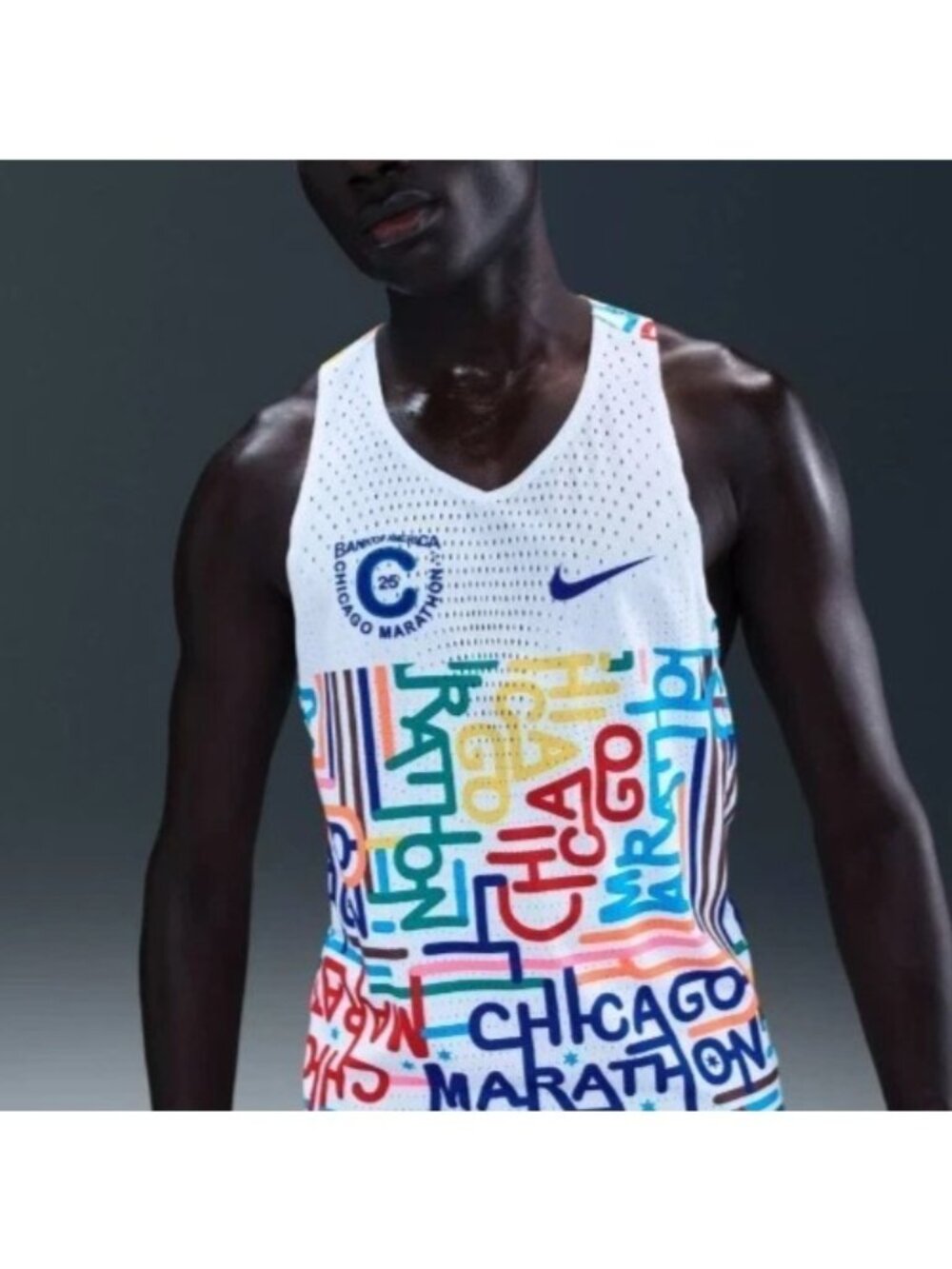 Men's Nike AeroSwift Chicago Marathon 2025 Running Singlet HQ4277-100 Size XS